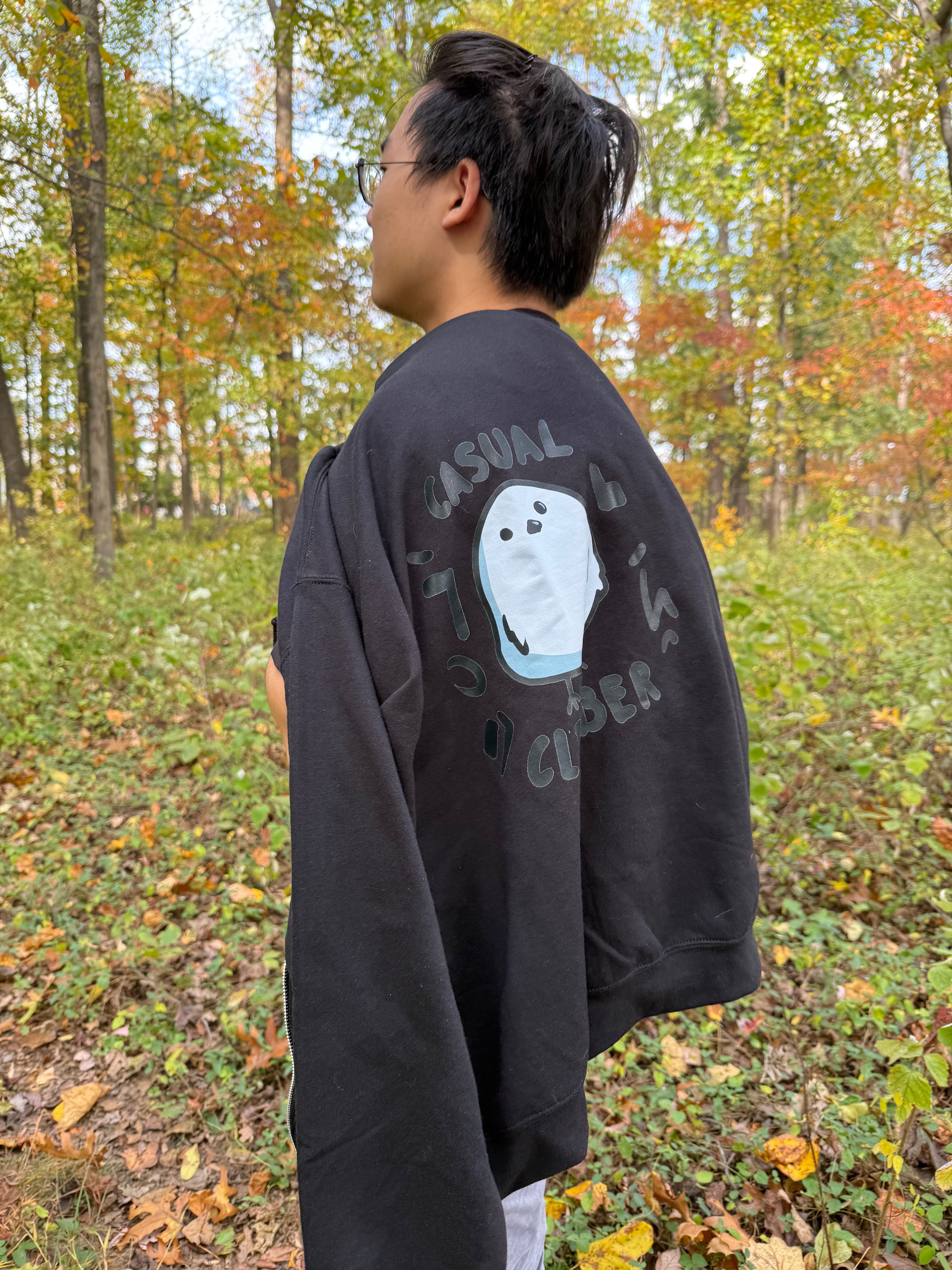 Black Casual Climber Zip-Up Hoodie